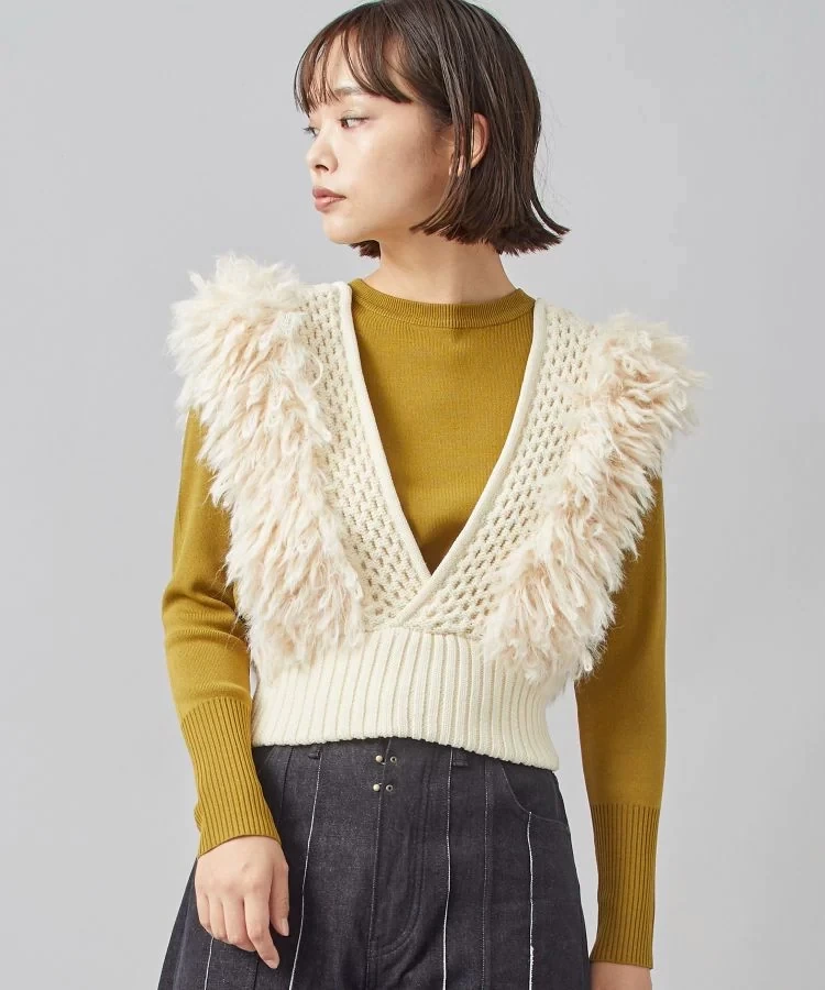 LEINWANDE EX.Patchwork Fringe Top