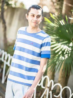 Ripo trenta anni カフスリブハンガー刺繍ボーダーＴＥＥ