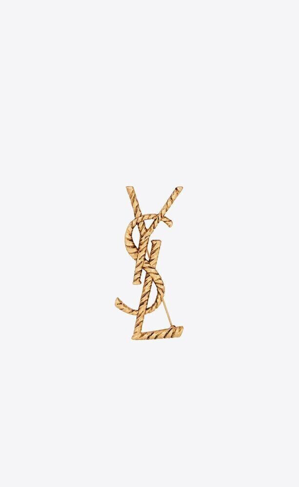 SAINT LAURENT メタルのYSLツイストブローチ “オピウム”