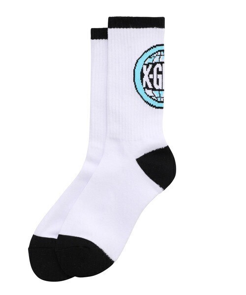 X-girl WORLD LOGO RIB SOCKS