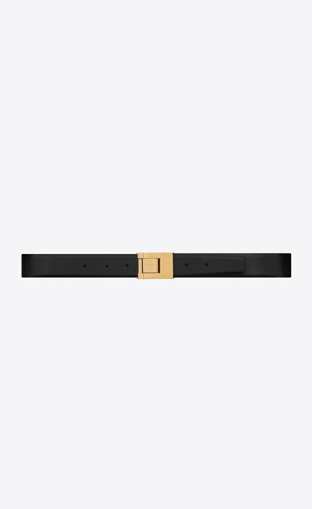 SAINT LAURENT サンローラン スクエアバックルベルト(スムースレザー)