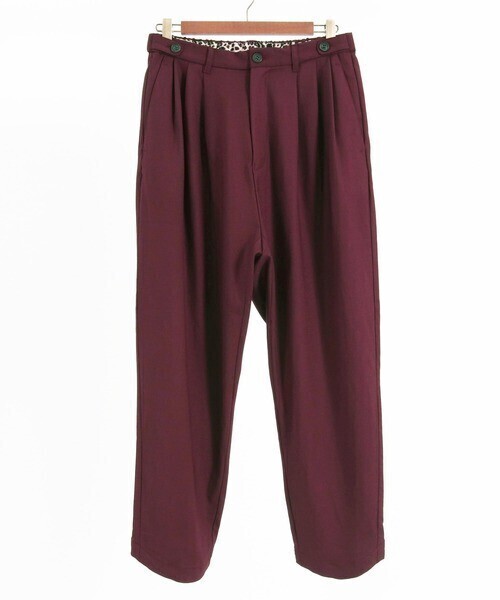 GLIMCLAP mp10288-Two-way stretch fabric cocoon silhouette pants