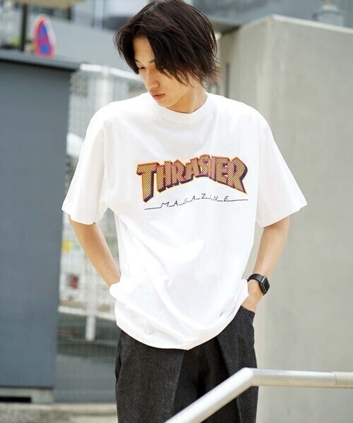 THRASHER Diagonal Stripe Logo S/S T-SHIRTS/スラッシャー半袖Tシャツ