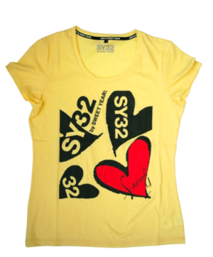 SY32 by SWEET YEARS レディス SYハートロゴTシャツ