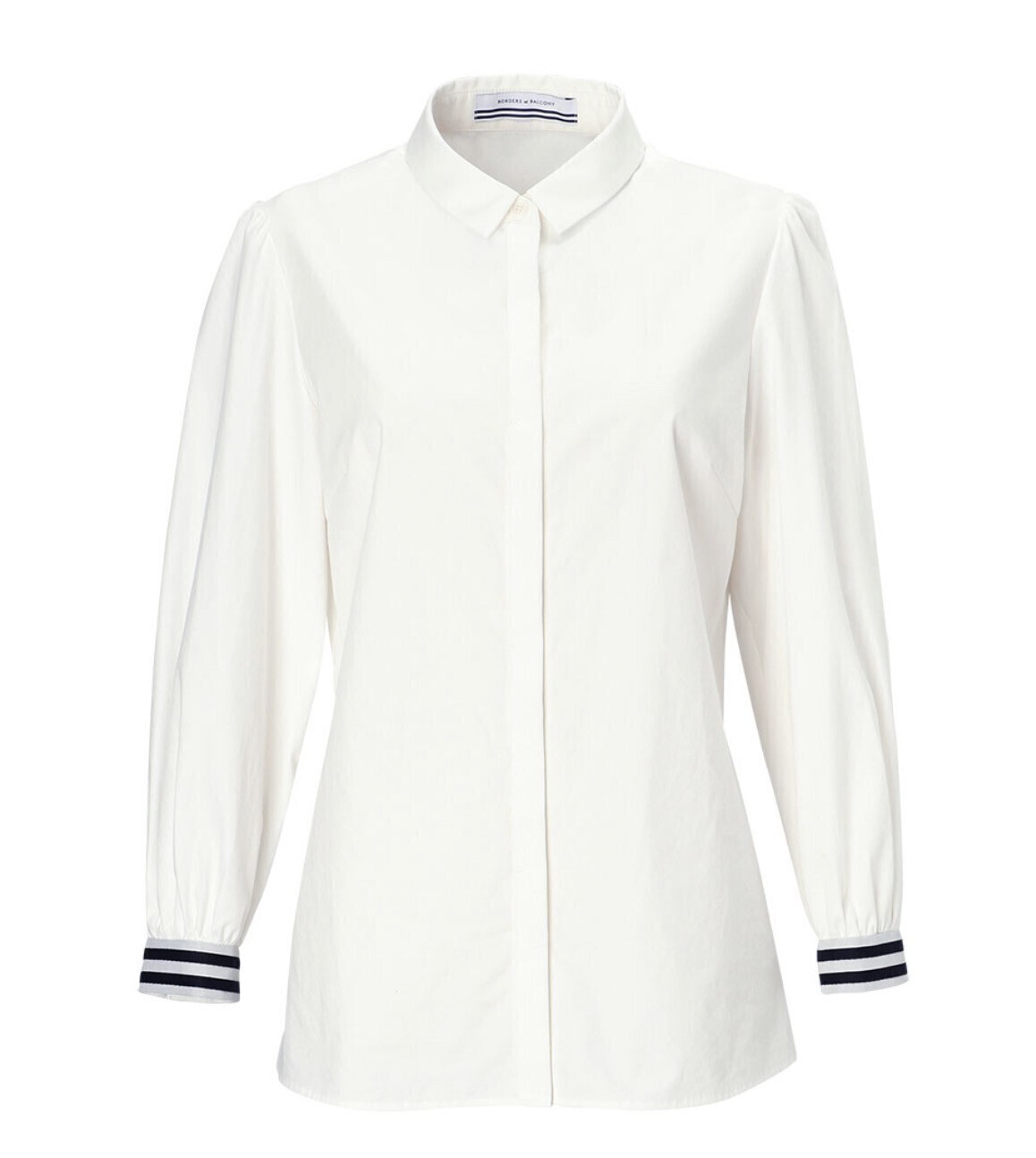 BORDERS at BALCONY PLAIN PUFF SHIRT