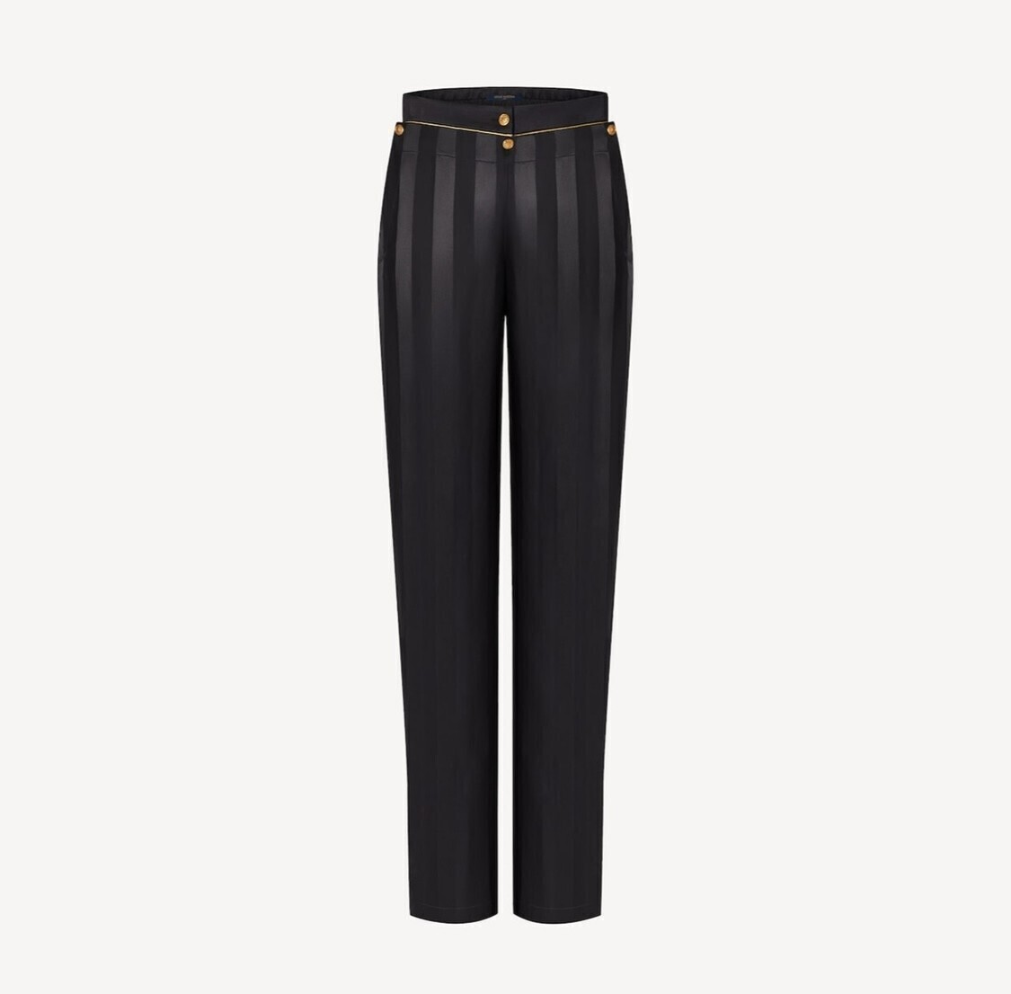 LOUIS VUITTON STRIPED SATIN SAILOR PANTS