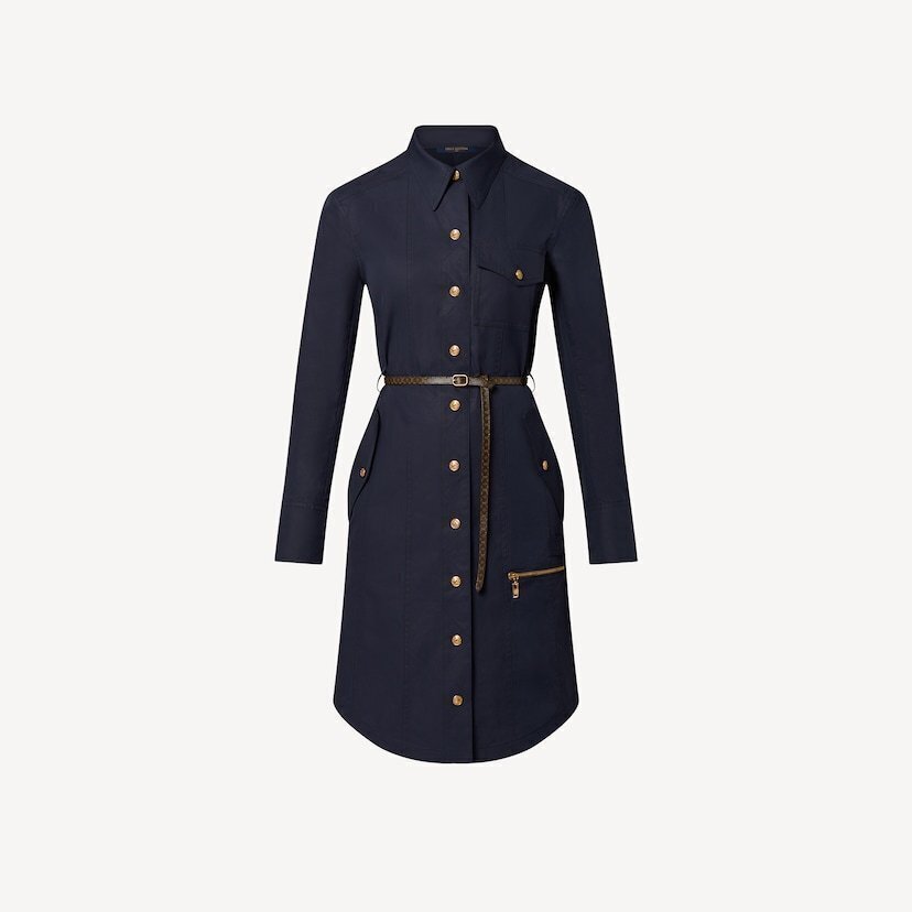 LOUIS VUITTON シャツ ワンピース レザー ベルト
