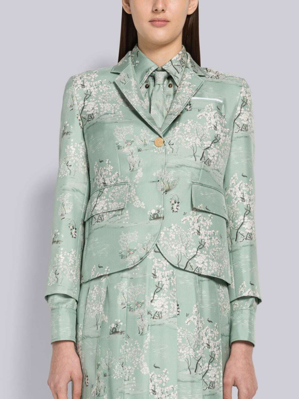 THOM BROWNE.NEW YORK トワル シルクツイル ハイアームホール スポーツコート