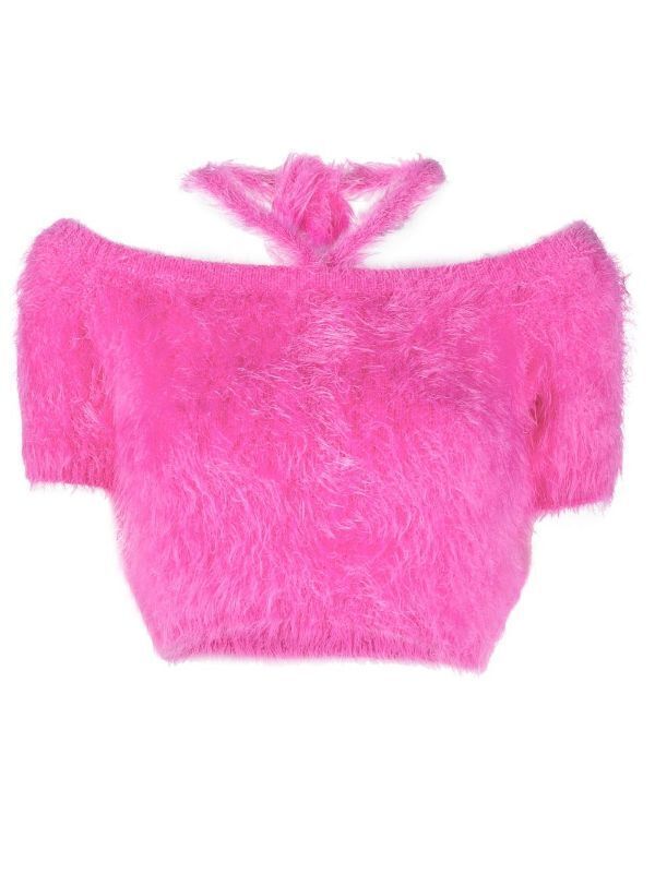 MSGM cropped knitted top