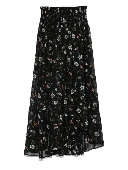 SNIDEL ハイウエストイレヘムシフォンスカート