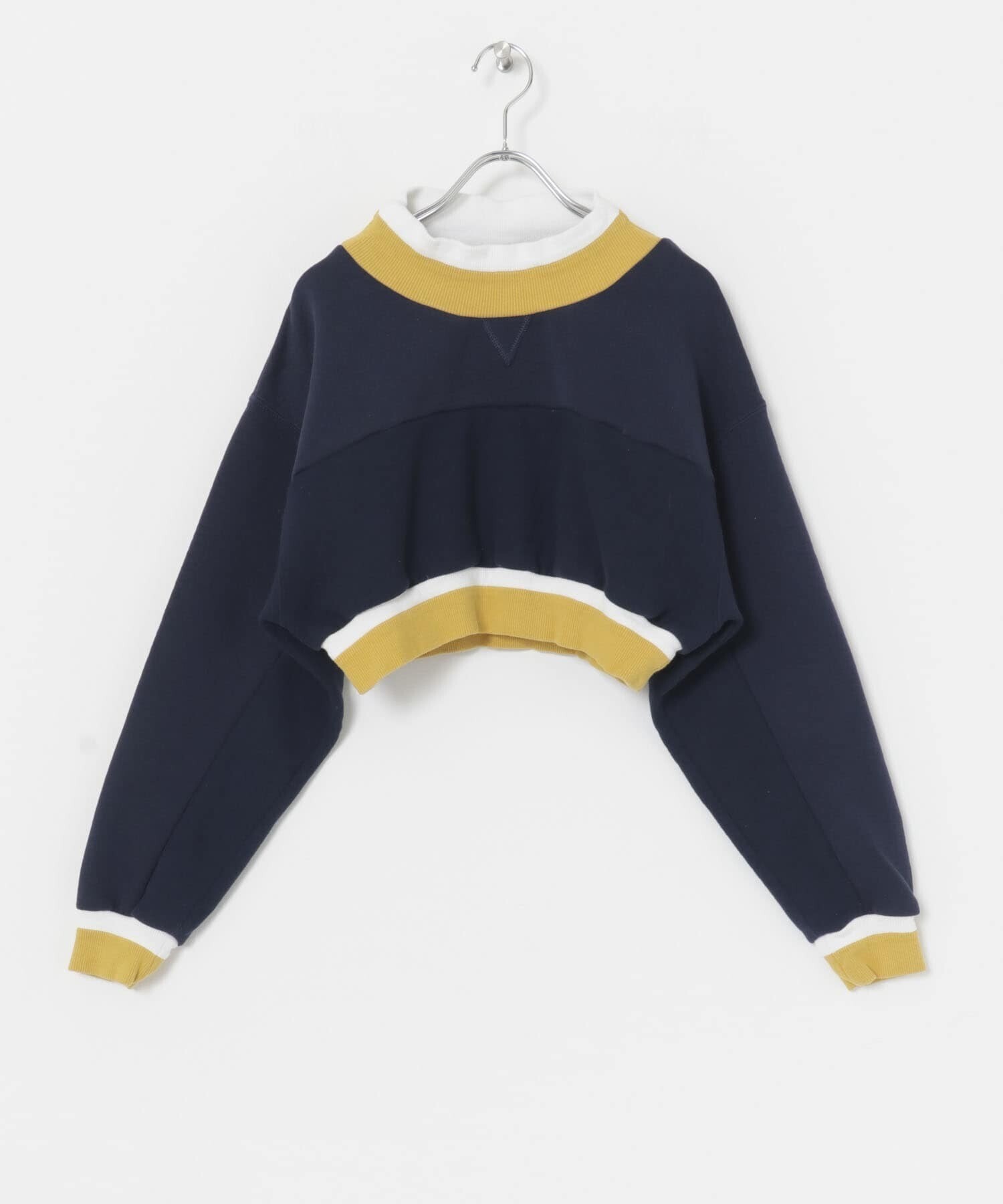 77circa 2tone rib short sweat top