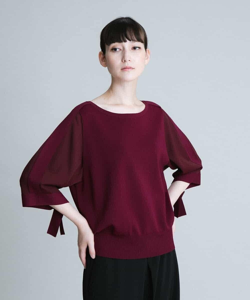HIROKO KOSHINO マットプレーティングニットプルオーバー
