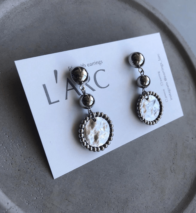 L'ARC シルバープレートpierce/earring