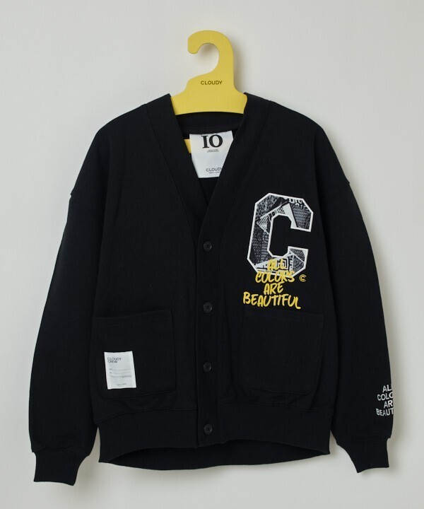 CLOUDY Recycled Cardigan CLOUDY CREW BLACK