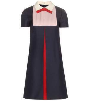 VALENTINO Wool and silk-blend dress