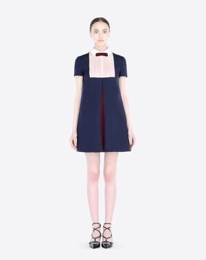 VALENTINO クレープクチュール製ドレス カラーブロック