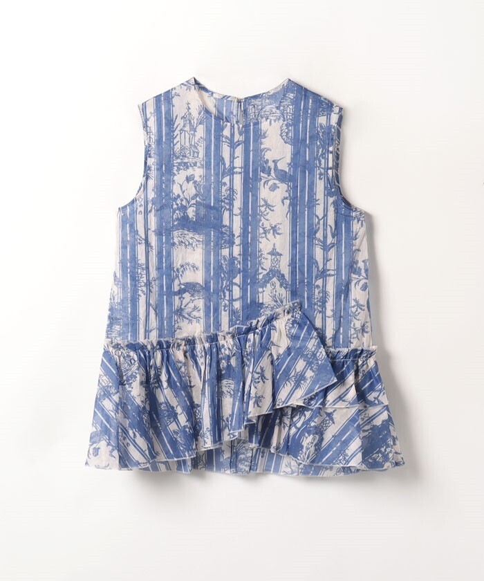 LANVIN en Bleu Window of the stripe ブラウス