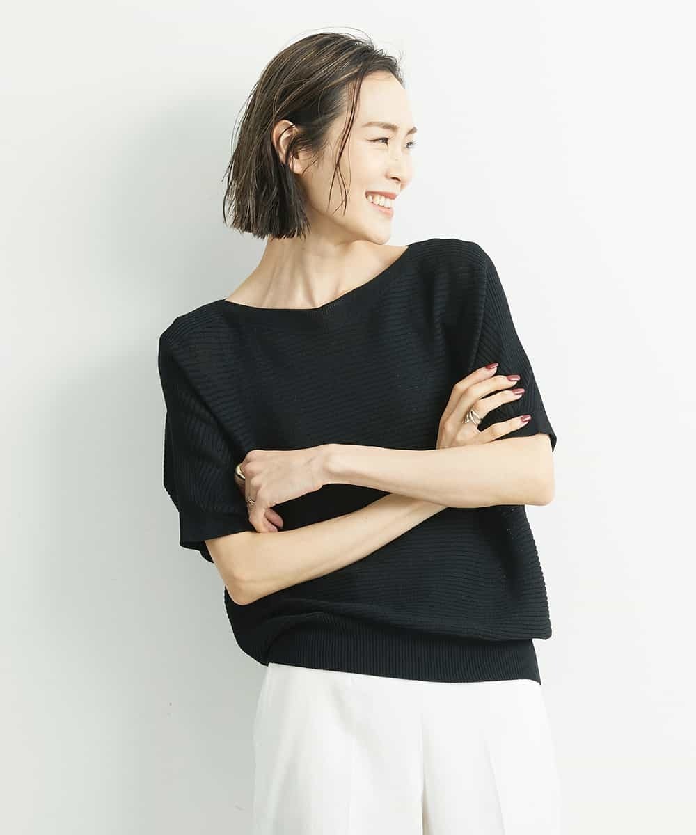 Michel Klein ホールガーメント(R)ドルマンスリーブニット