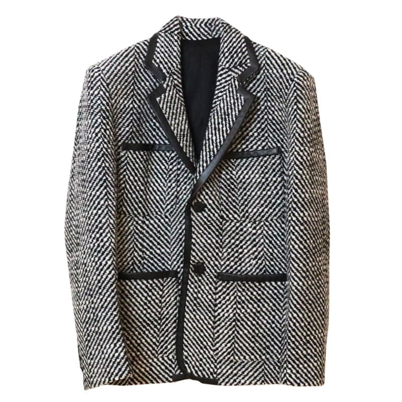 ERNEST W. BAKER EWB Herringbone Blazer