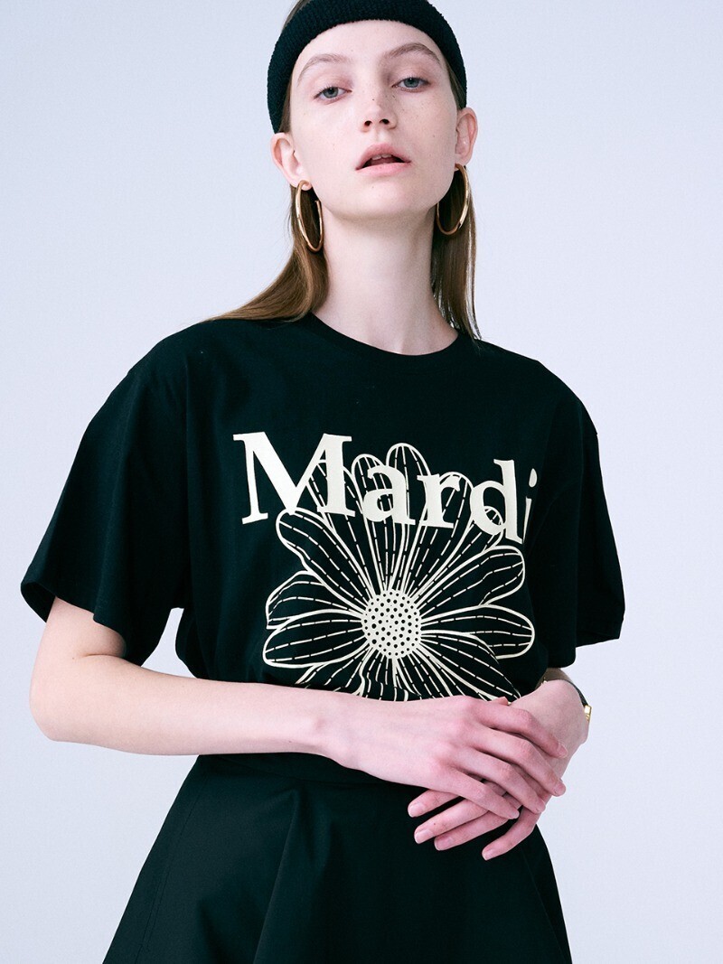 MARDI MERCREDI TSHIRT FLOWERMARDI_BLACK CREAM