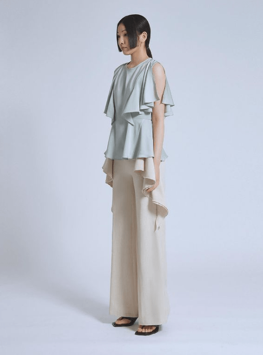 TEKI 2021／2022 SS Drape Pants Brownstripe