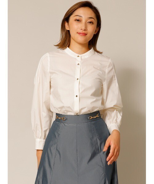 TONAL シャンブレーボウタイブラウス