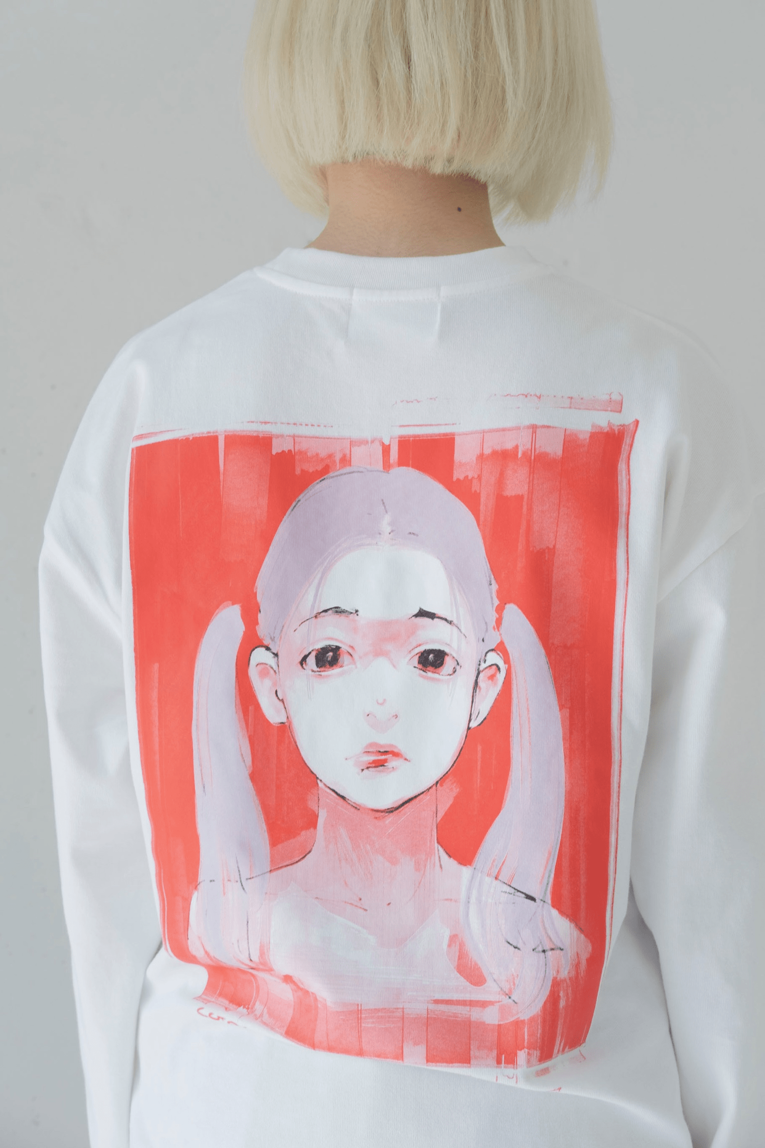 over print over paint Heavy oz LS Tee（white）