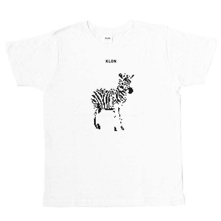 KLON KLON Tshirts MONOCHROME ANIMALS-ZEBRA-Ver.PIXEL (M/L)