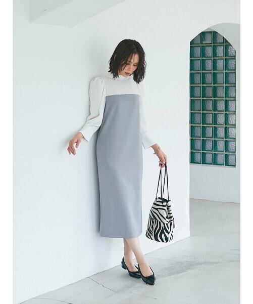 La boutique BonBon 異素材ドッキングワンピース