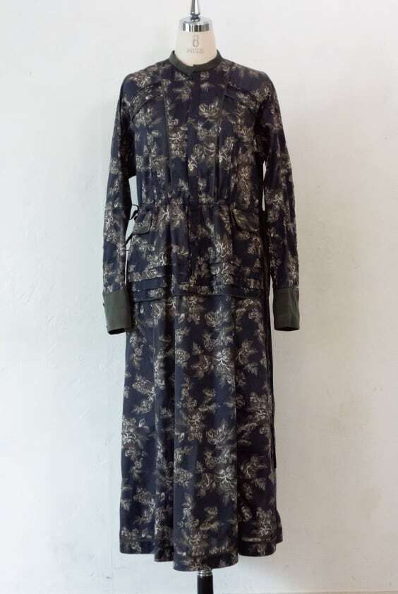 LENZ PIN TUCK SHIRT DRESS / NAVY