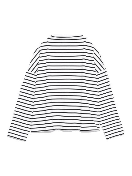 Mila Owen ハイネックボーダーTシャツ【ウォッシャブル】