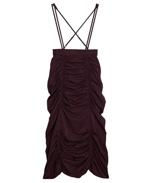 AMERI VERTICAL GATHER SUSPENDER SKIRT