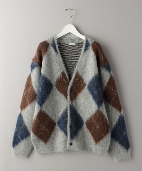 BEAUTY & YOUTH UNITED ARROWS シャギー アーガイル Vネック カーディガン