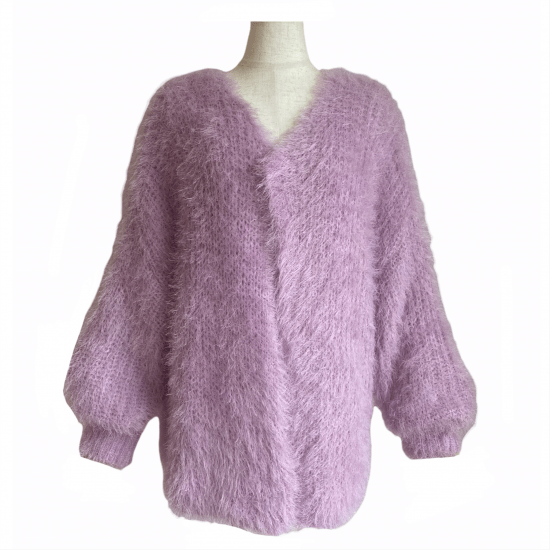 BayBee shaggy cardigan(lavender pink)