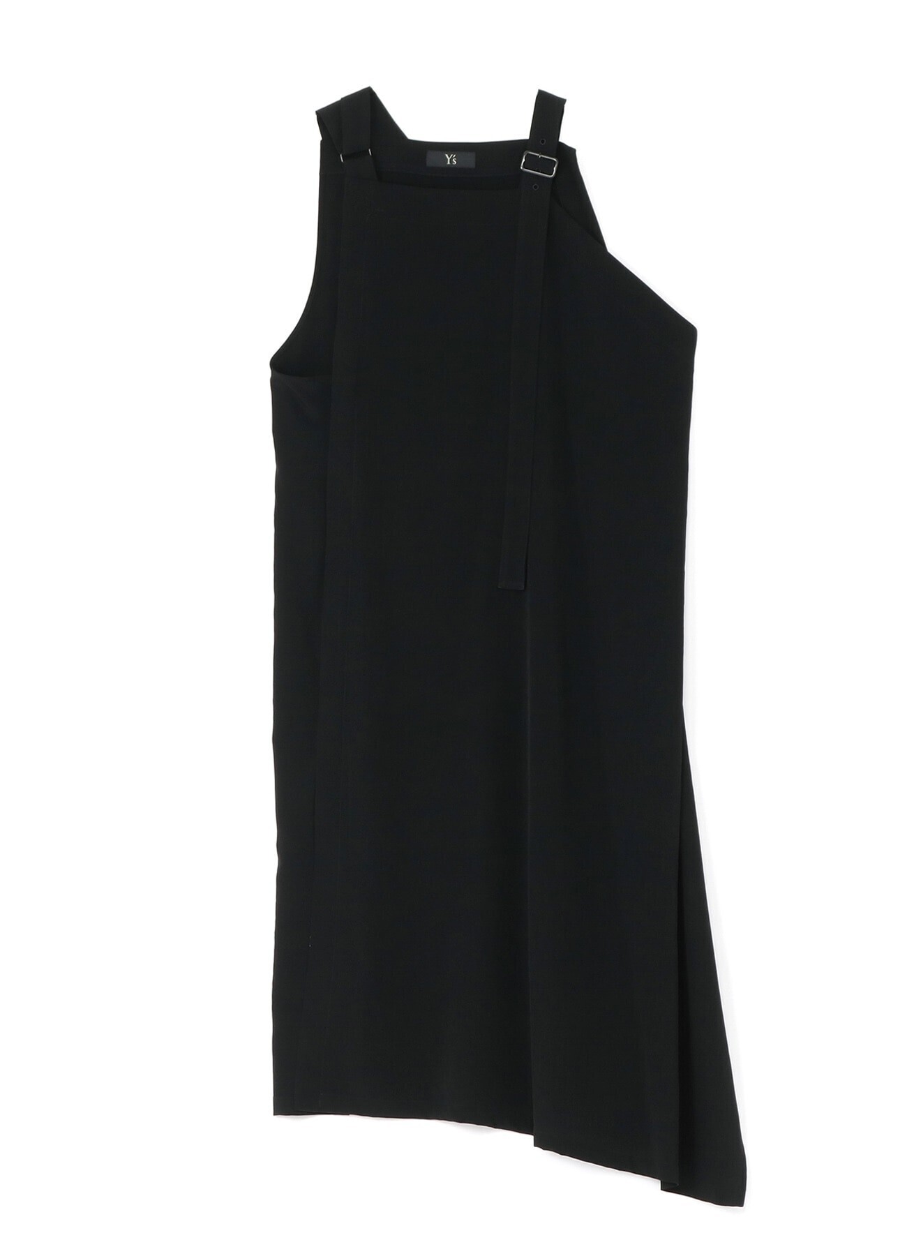 Y's TRIACETATE POLYESTER de CHINE STRAIGHT SHOULDER STRAP DRESS