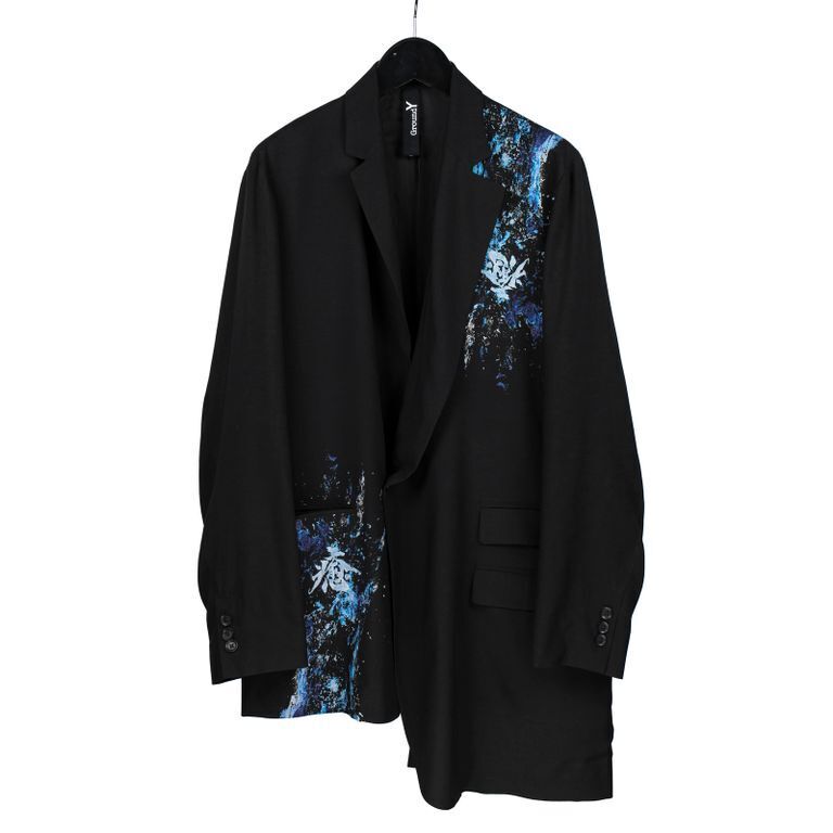 Ground Y Rayon twill Asymmetry jacket type1