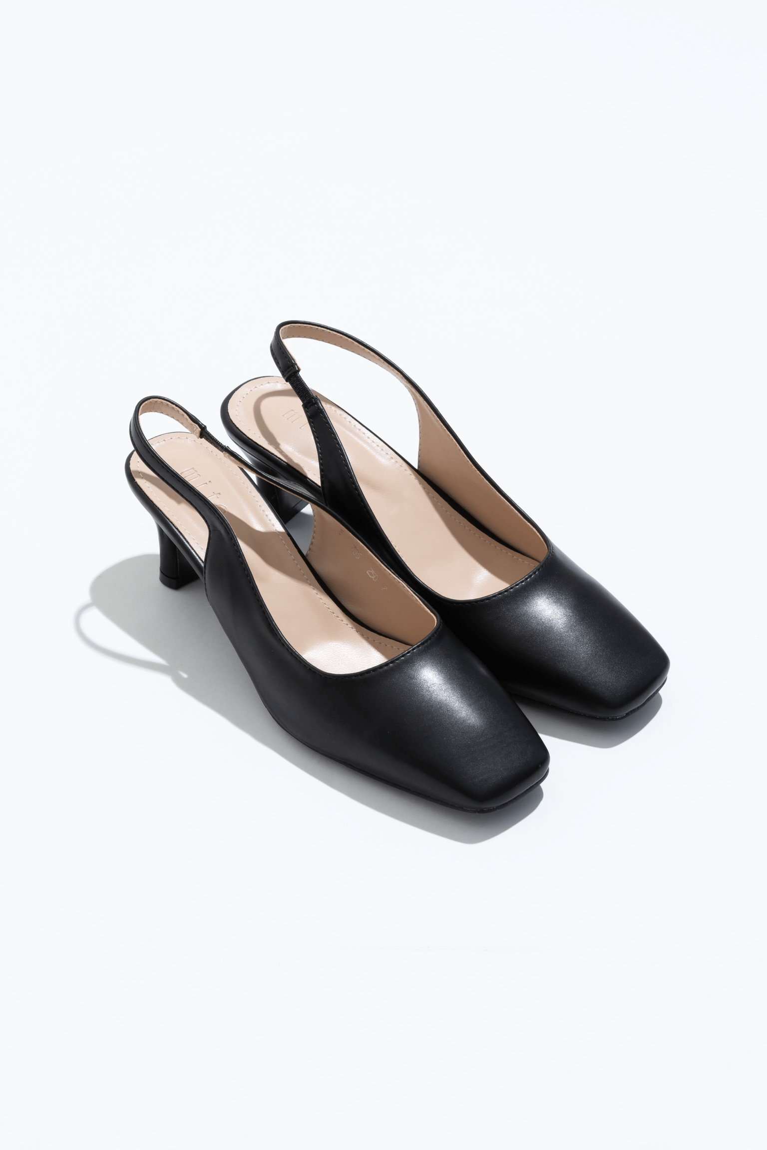 mite square heel pumps
