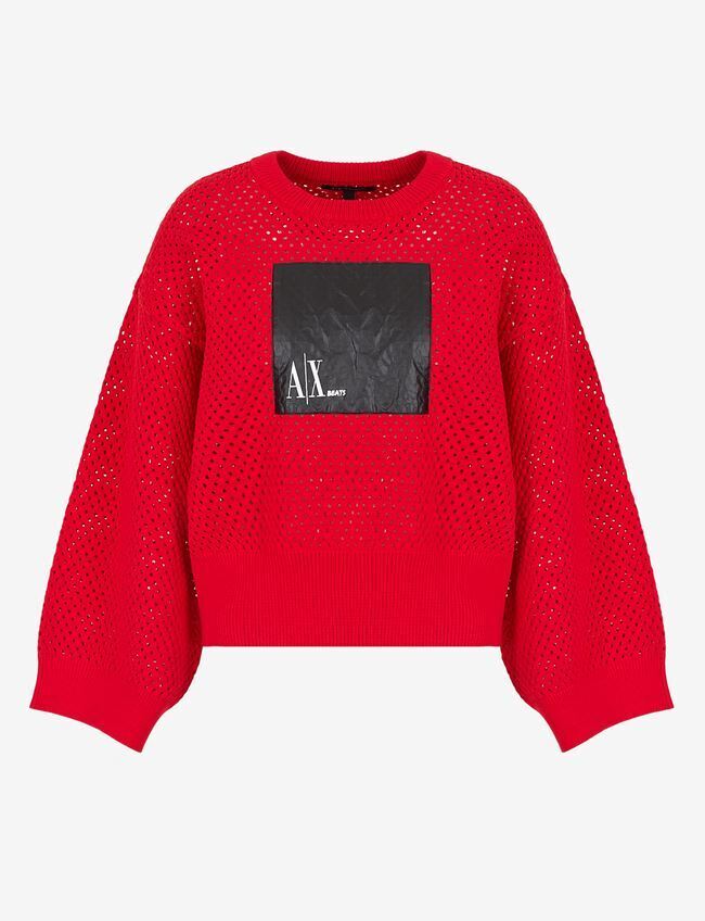 A|X ARMANI EXCHANGE オーバーサイズ　メッシュニットトップ