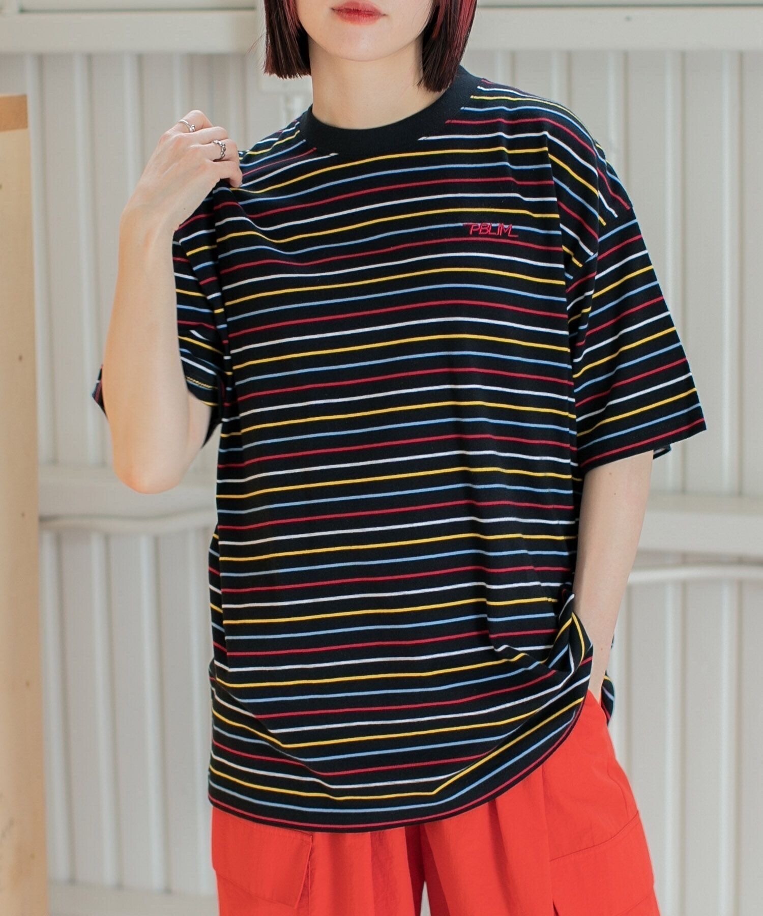 PAGEBOYLIM マルチカラーボーダーT