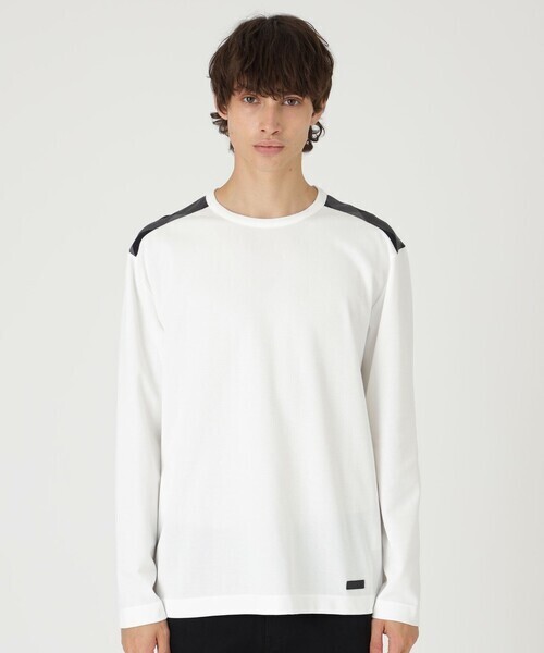 BLACK LABEL CRESTBRIDGE ショルダーチェックパールニットカットソー