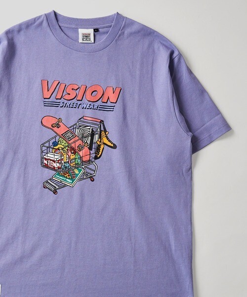 VISION STREET WEAR 刺繍 グラフィックプリントTシャツ