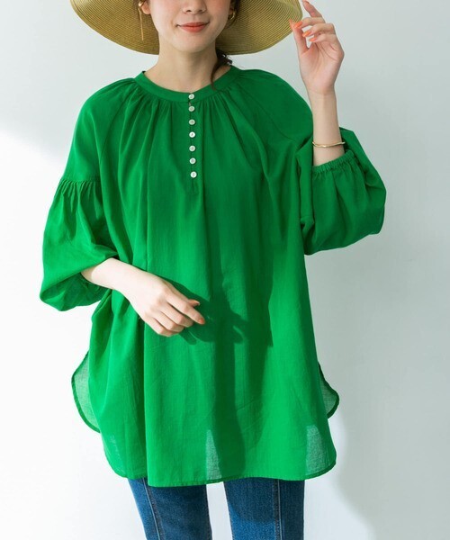 URBAN RESEARCH コットンボイル2WAYブラウス