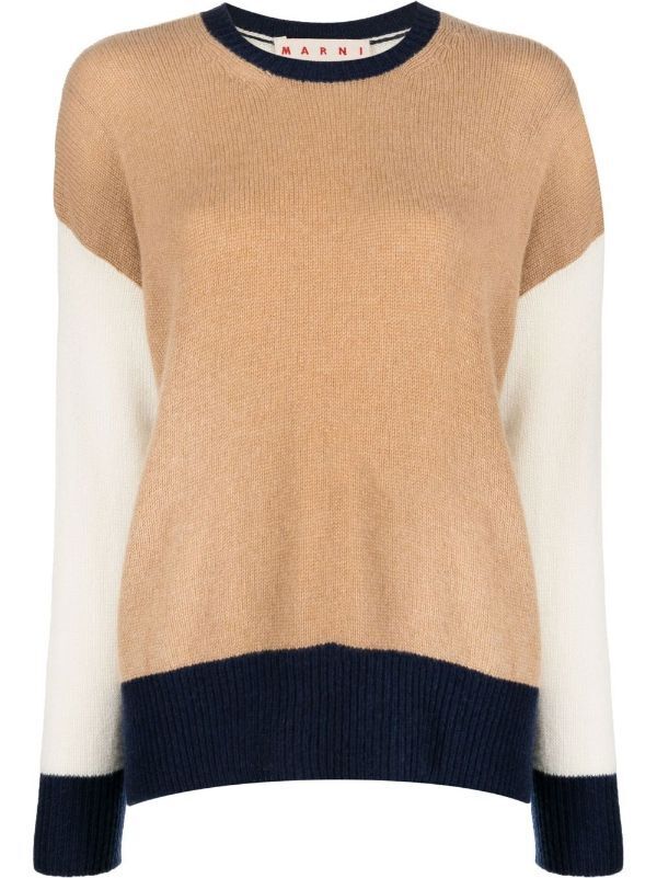 MARNI カラーブロック カシミアセーター