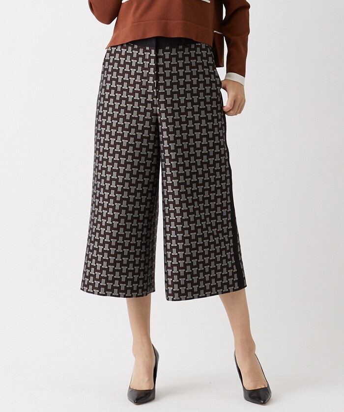 LANVIN COLLECTION モノグラムジャガードワイドパンツ