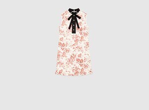 GUCCI ハーバリウム プリント入り リネン ドレス