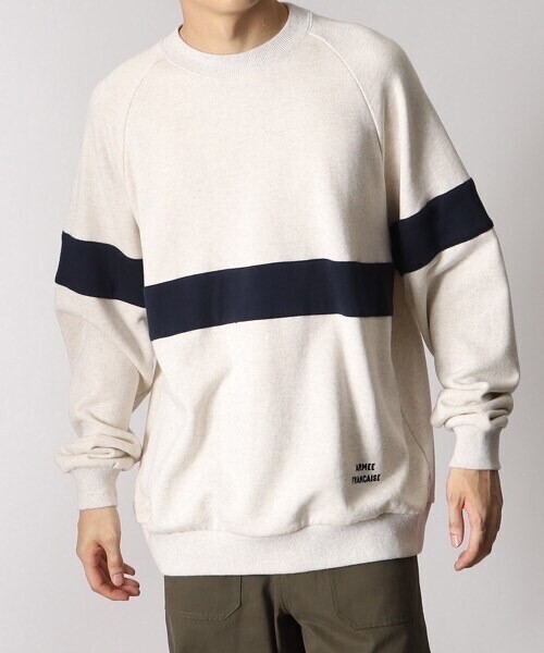 THE SHOP TK ラインスウェットトレーナー