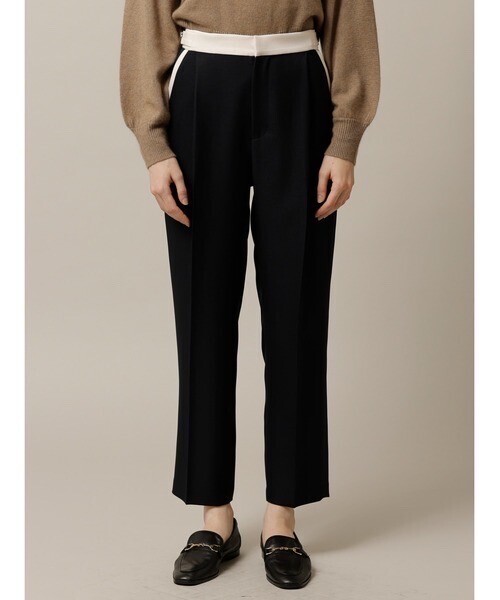 TONAL バイカラーツイルセンタープレスパンツ