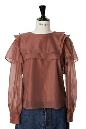 Her lip to Bow-Tie Organdy Blouse