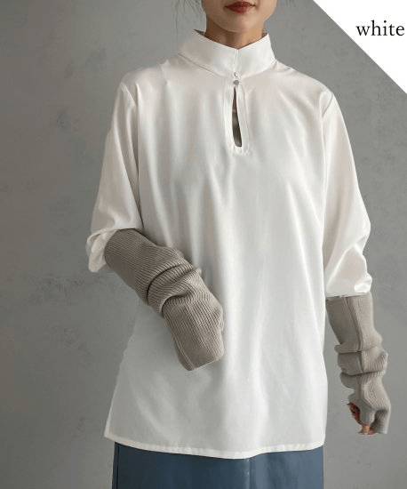 &g’aime Stand collar shirt/988-61202