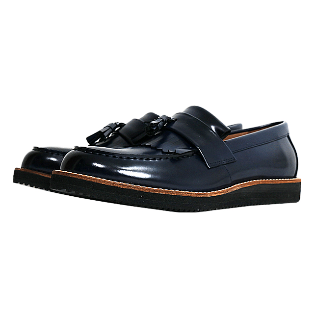 Honour Ovation 【3200】NAVY LUSTER メンズ タッセル付 コインローファー（ガラス加工）